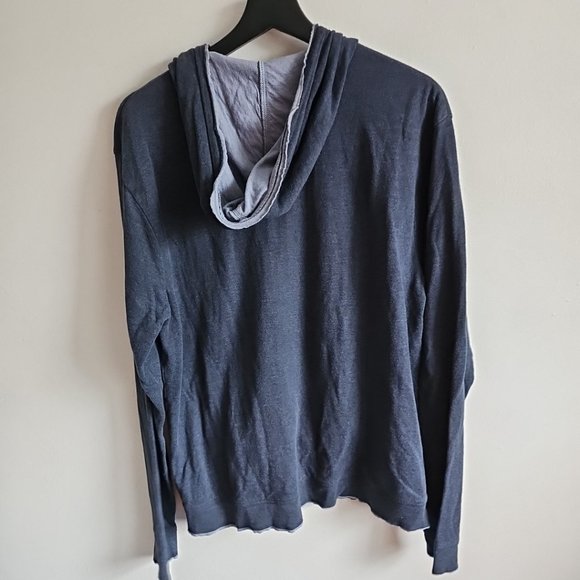 Original Penguin Blue Large Womens Full Zip Hooded Lightweight Sweatshirt - Picture 8 of 8